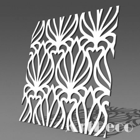 Резная 3D перегородка Р45 Сады Византии